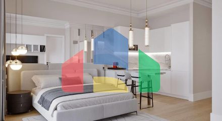 Студия с садом и террасой в новом комплексе с бассейном в Бока-Которском Заливе