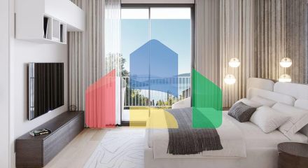 Студия с садом и террасой в новом комплексе с бассейном в Бока-Которском Заливе