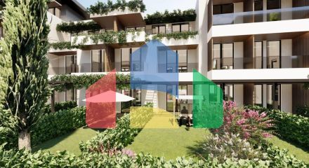 Студия с садом и террасой в новом комплексе с бассейном в Бока-Которском Заливе