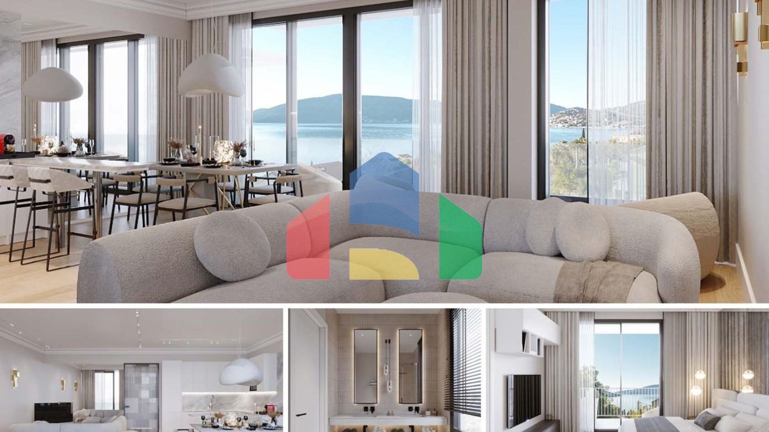 Апартамент 1+1 с садом в новом комплексе на берегу Адриатического моря