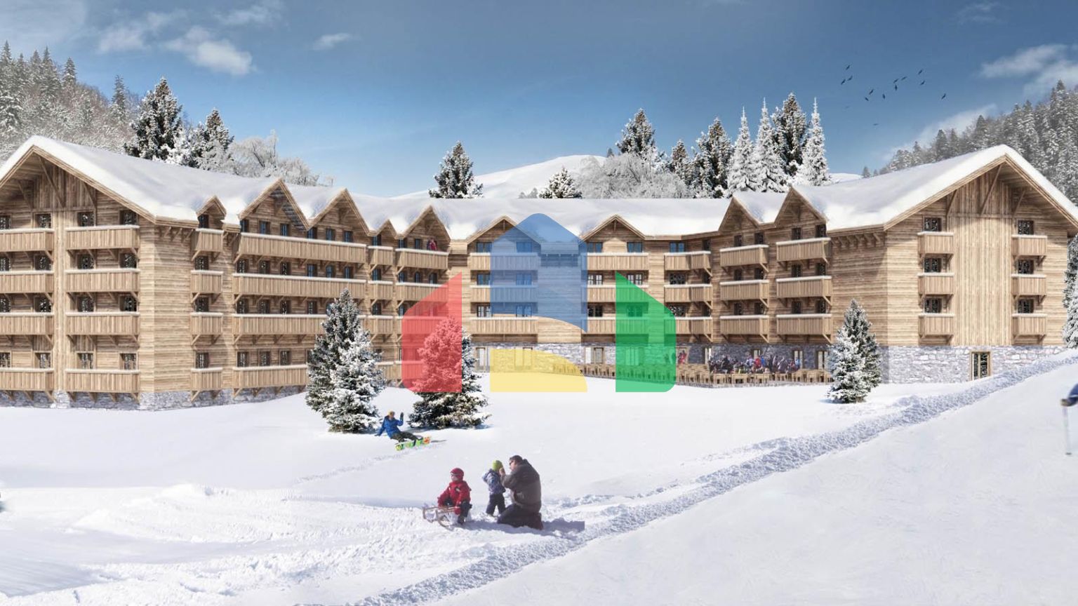 Квартира с двумя спальнями в новом жилом комплексе в Колашине.