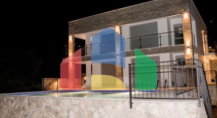 Современная новая вилла с бассейном в Кумборе, Херцег Нови