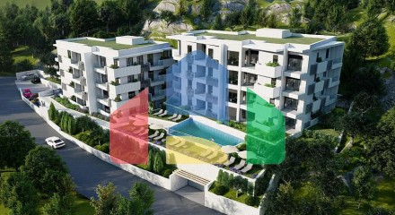 New modern building in Petrovac in a complex with a swimming pool