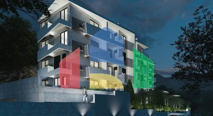 New modern building in Petrovac in a complex with a swimming pool