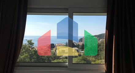 Дуплекс квартира с видом на Средиземное море в Петровце, 104 м²