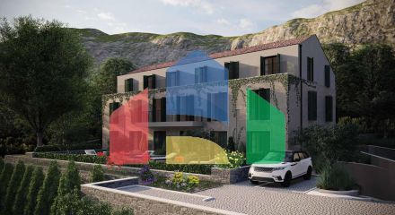 Квартира с одной спальней и террасой в 90 метрах от моря в Прчане, Которский залив