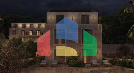 Квартира с одной спальней и террасой в 90 метрах от моря в Прчане, Которский залив