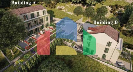 Двухкомнатная квартира с террасой в 90 метрах от моря в Прчане, Которский залив