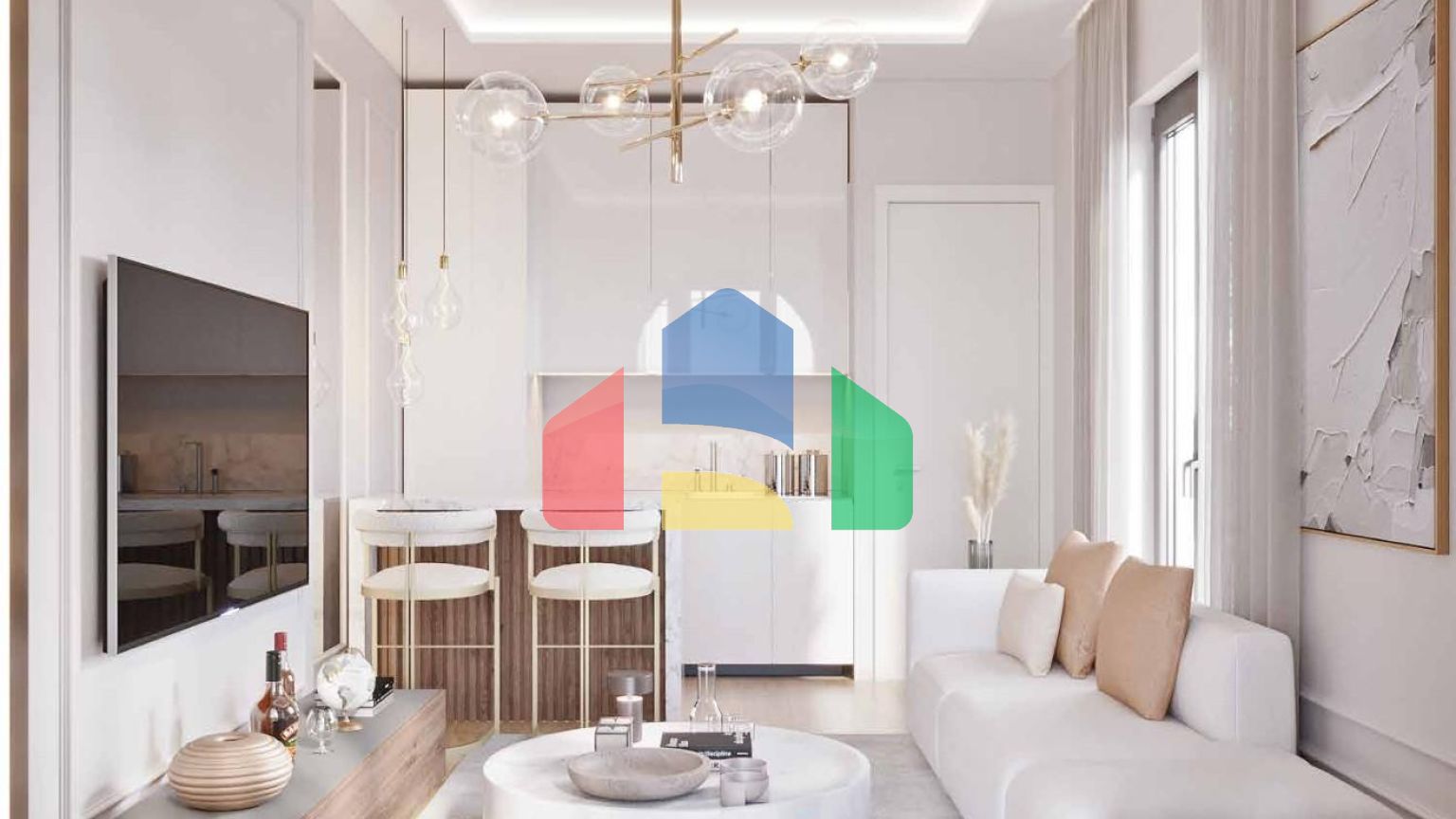 Апартамент с 1 спальней,  с террасой в новом комплексе в 90 метрах от моря, Которский залив