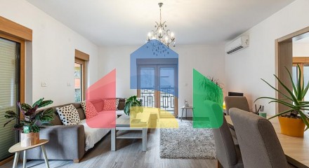 Stylish apartment 74 m² in Pržno