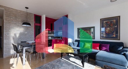 One-bedroom apartment with a garage and panoramic sea view