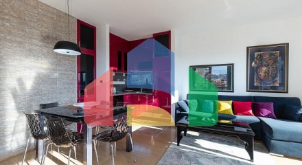 One-bedroom apartment with a garage and panoramic sea view
