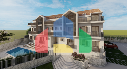 New apartments with a view of the Bay of Kotor, Risan