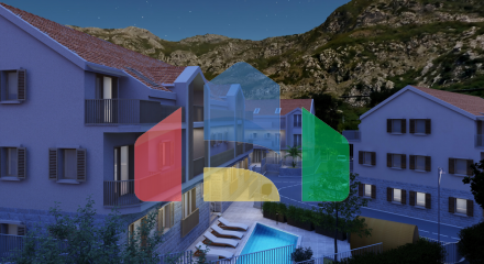 New apartments with a view of the Bay of Kotor, Risan