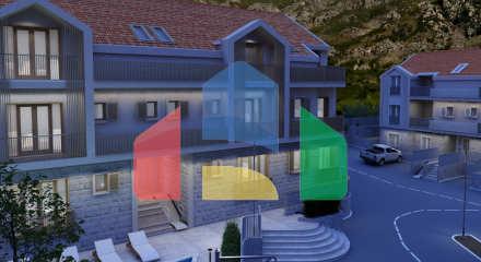 New apartments with a view of the Bay of Kotor, Risan