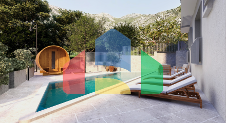 Новые апартаменты с видом на Бока-Которский залив, Рисан