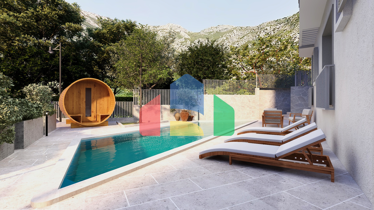 Новые апартаменты с видом на Бока-Которский залив в Рисане