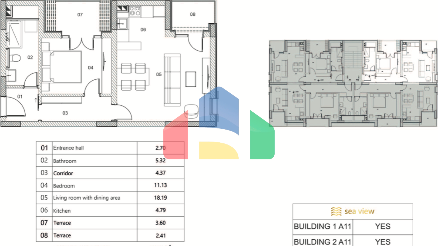 Новые апартаменты с видом на Бока-Которский залив в Рисане