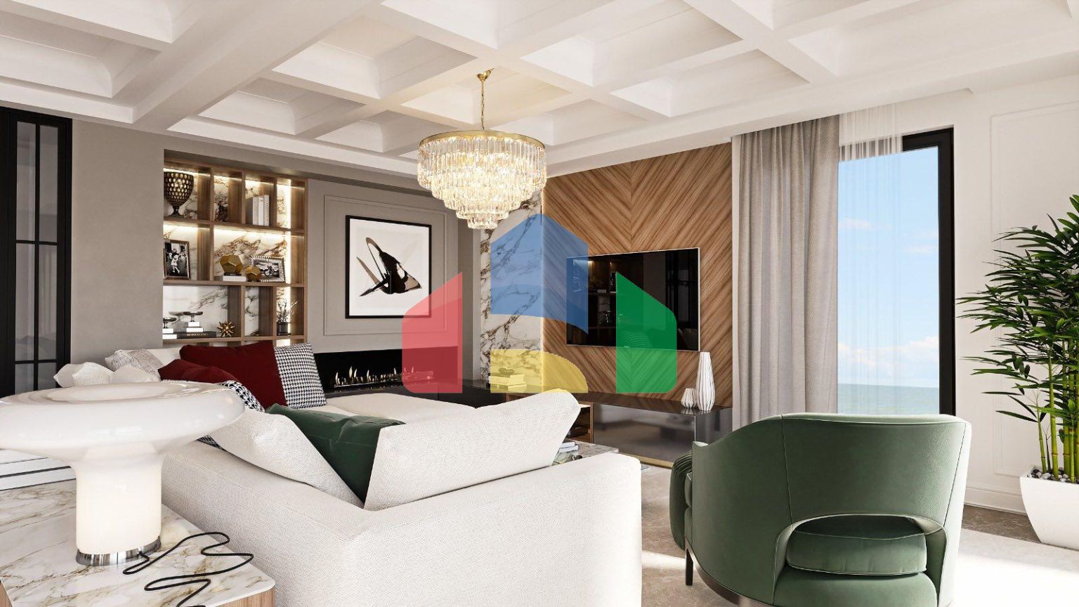 Роскошная современная вилла расположена в элитном поселке с видом на Свети Стефан и Будву.