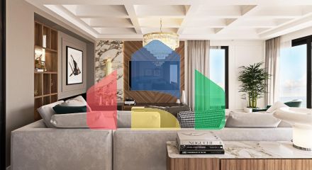 Роскошная современная вилла расположена в элитном поселке с видом на Свети Стефан и Будву.