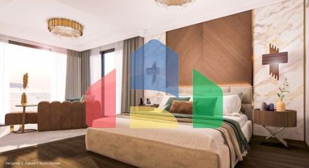 Роскошная современная вилла расположена в элитном поселке с видом на Свети Стефан и Будву.