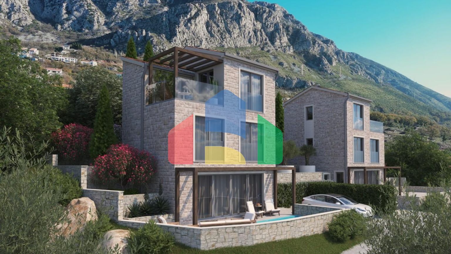 Новые виллы с бассейном в Будванской ривьере