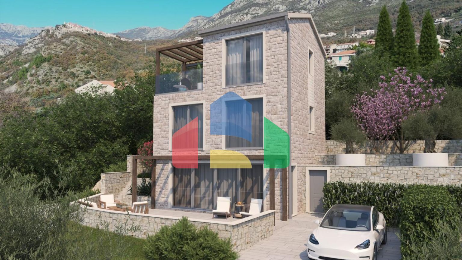 Новые виллы с бассейном в Будванской ривьере