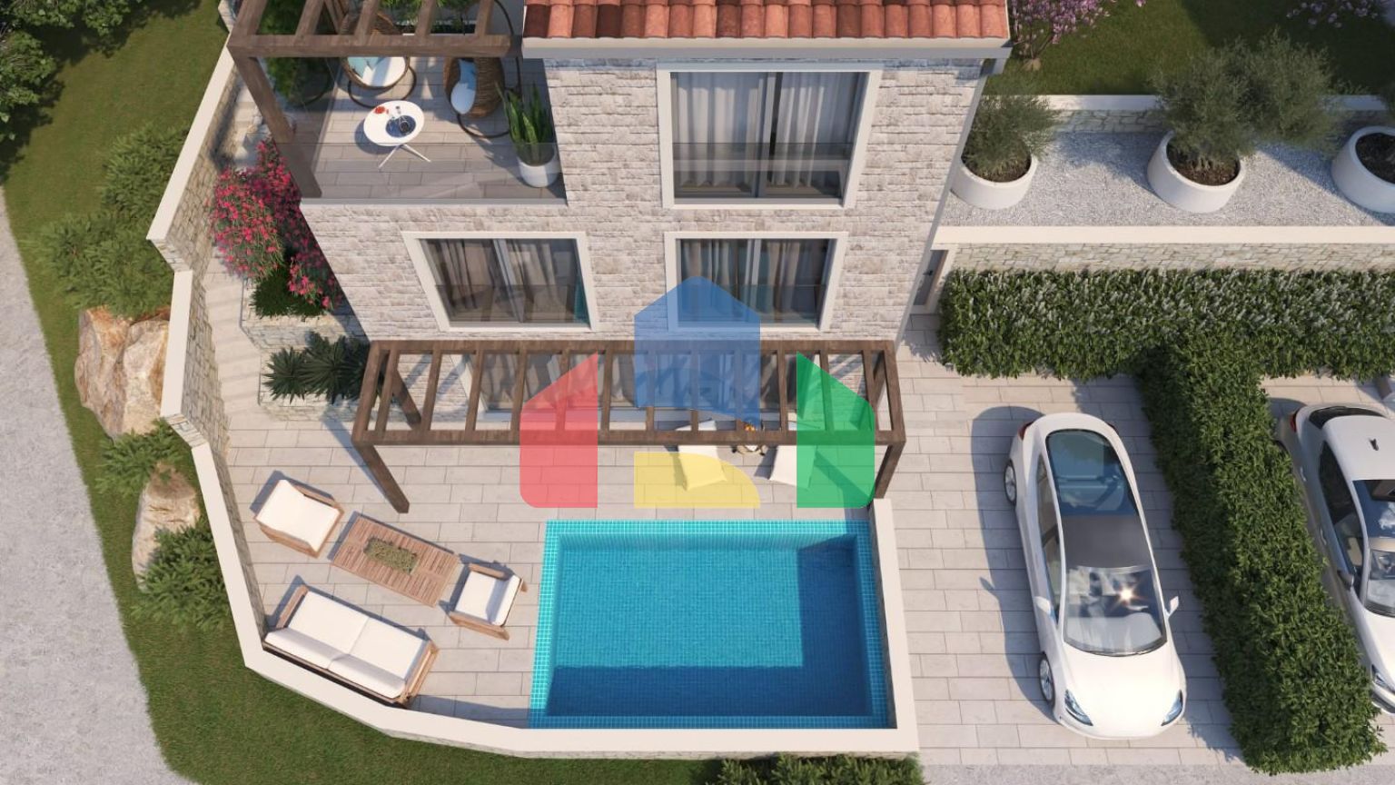 Новые виллы с бассейном в Будванской ривьере