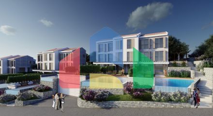 Large townhouse 230 m² in Montenegro with sea view, Budva Riviera