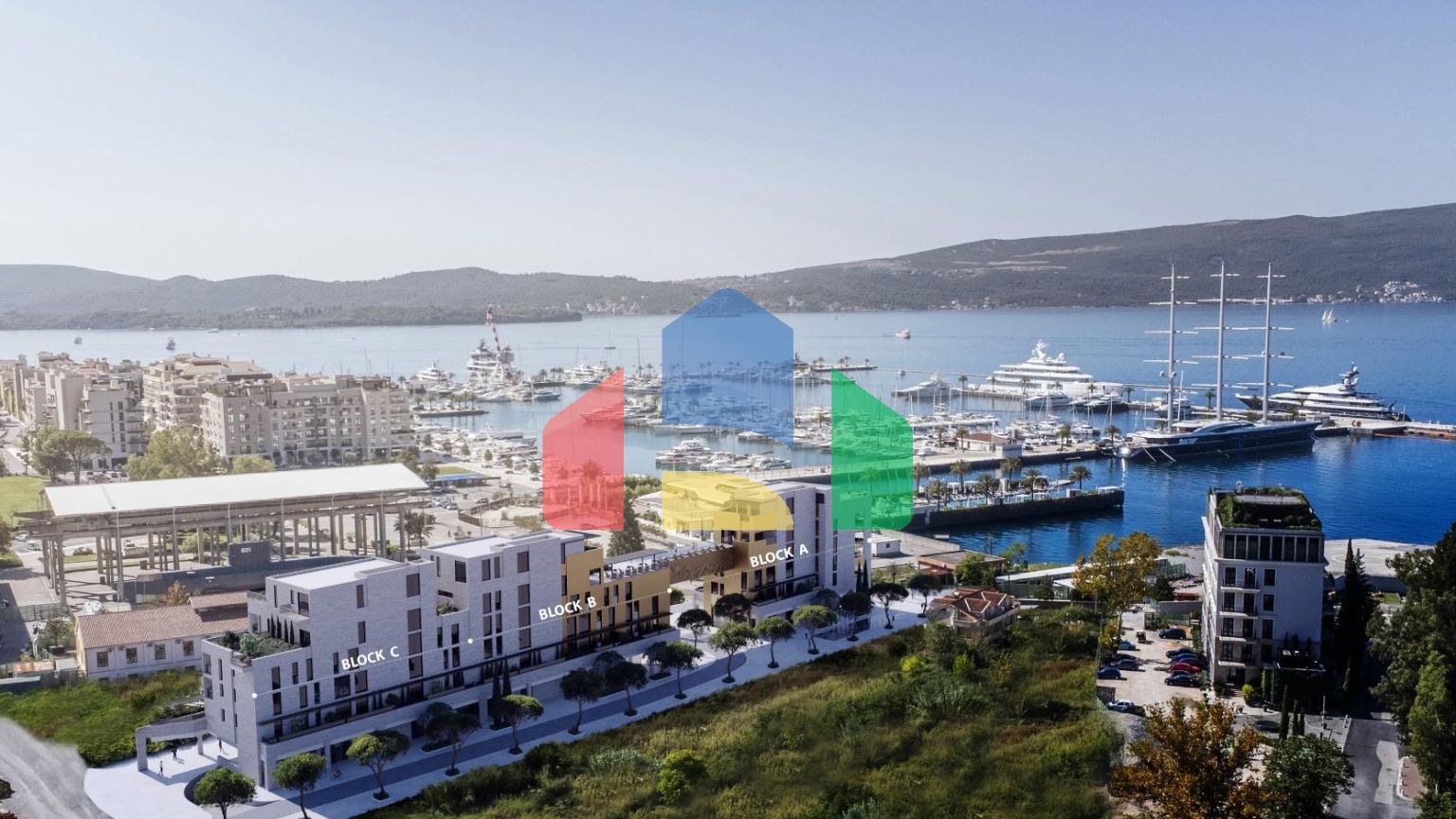 Новый элитный жилой комплекс в Порто-Монтенегро в Тивате.