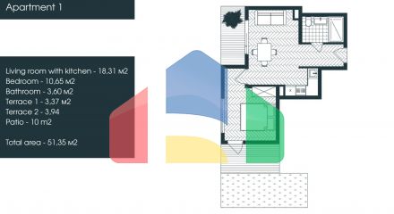 Апартаменты  в новом доме в Тивате, напрямую от застройщика