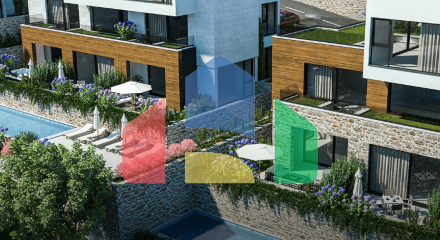 TOWNHOUSE I-2 — Готовый меблированный дом с бассейном Тиват, Donja Lastva