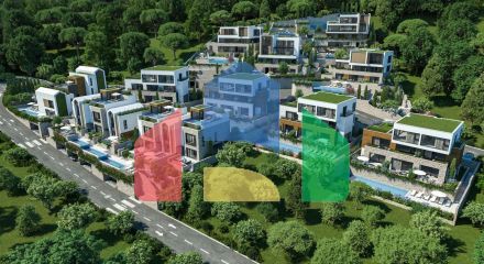 TOWNHOUSE I-2 — Готовый меблированный дом с бассейном Тиват, Donja Lastva