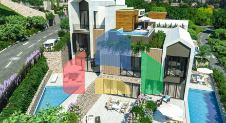 TOWNHOUSE I-2 — Готовый меблированный дом с бассейном Тиват, Donja Lastva