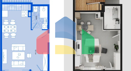 Просторная студия с террасой 26 м² и видом на море в премиум-комплексе, Тиват, Черногория.
