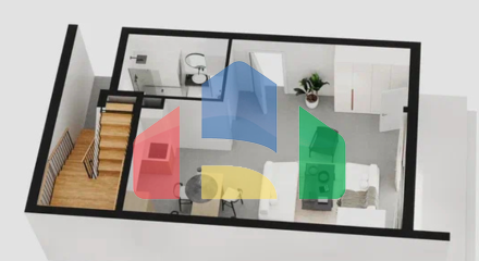 Просторная студия с террасой 26 м² и видом на море в премиум-комплексе, Тиват, Черногория.