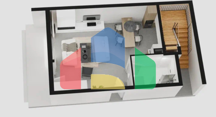 Просторная студия с террасой 26 м² и видом на море в премиум-комплексе, Тиват, Черногория.