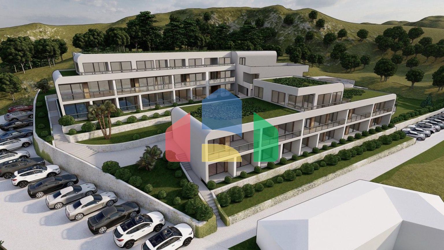 Новая квартира с балконом и видом на море в Тивате 68,19 м² район, Boniči II