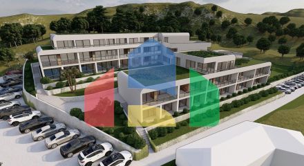 Новая квартира с балконом и видом на море в Тивате 68,19 м² район, Boniči II