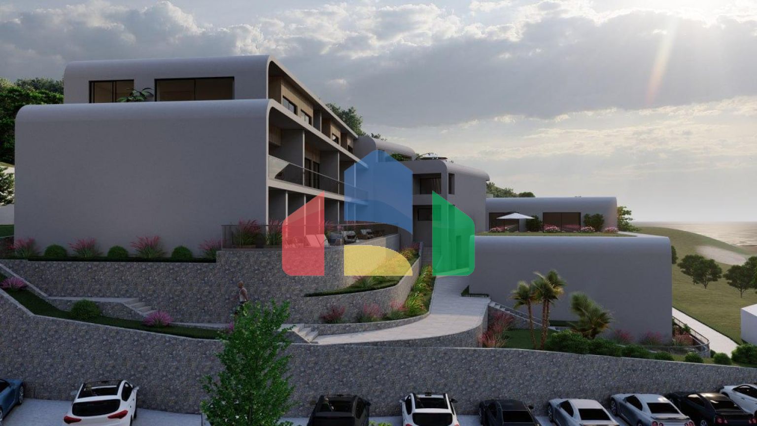 Новая квартира с балконом и видом на море в Тивате 68,19 м² район, Boniči II