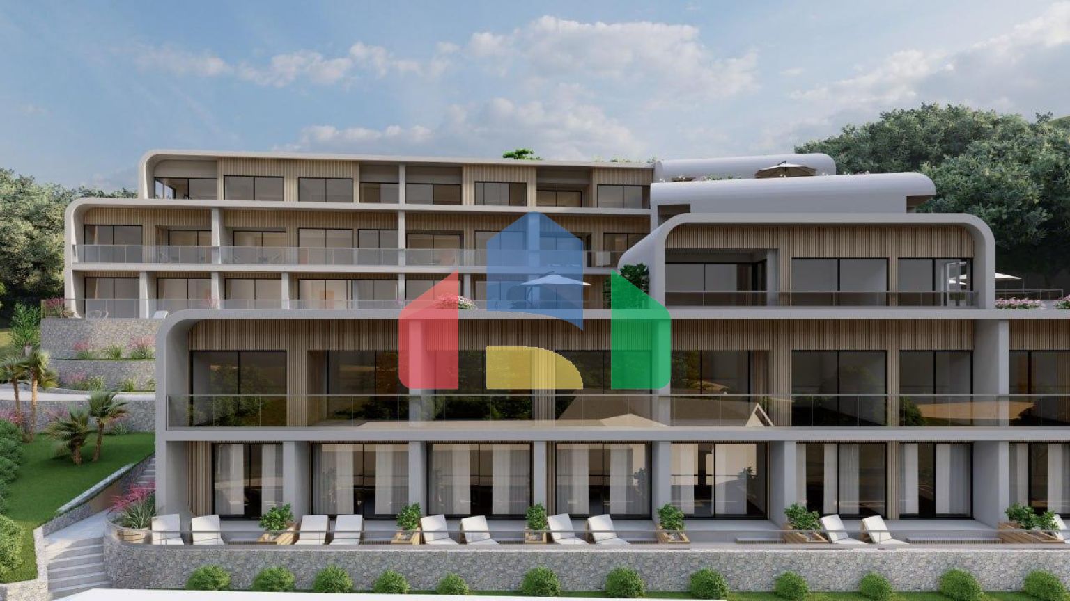 Новая квартира с балконом и видом на море в Тивате 68,19 м² район, Boniči II