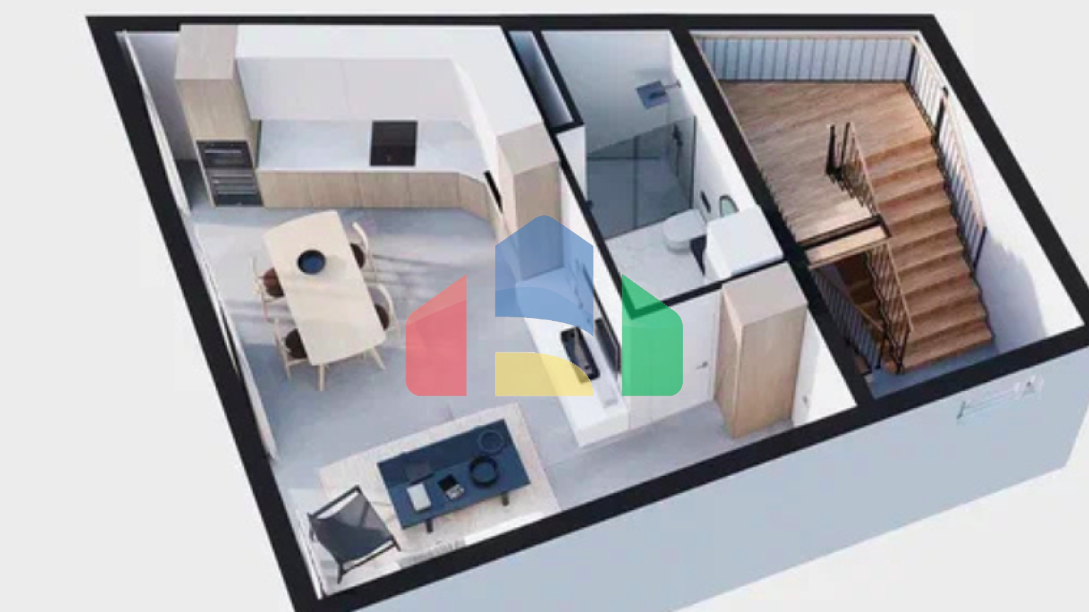 Студия с балконом и видом на море в Тивате, район Boniči II