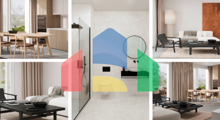 Студия с балконом и видом на море в Тивате, район Boniči II