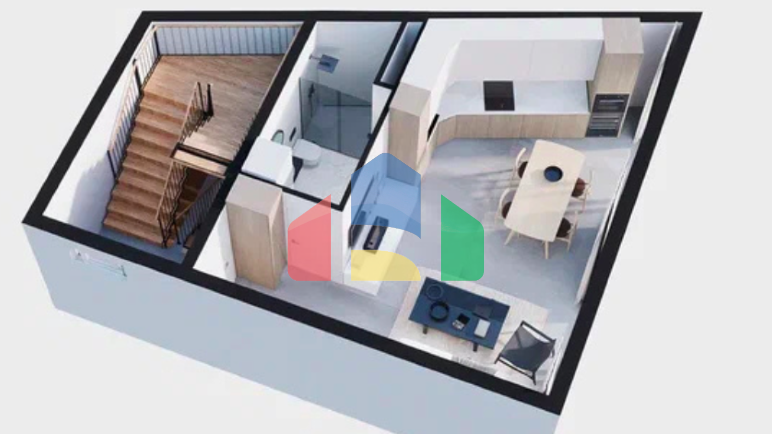 Студия с балконом и видом на море в Тивате, район Boniči II