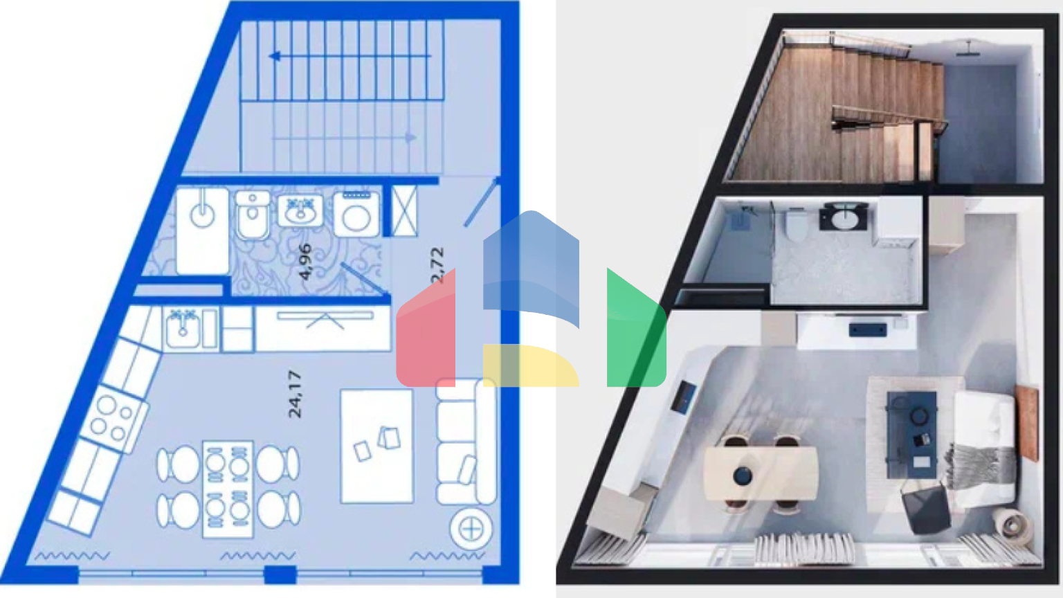 Студия с балконом и видом на море в Тивате, район Boniči II