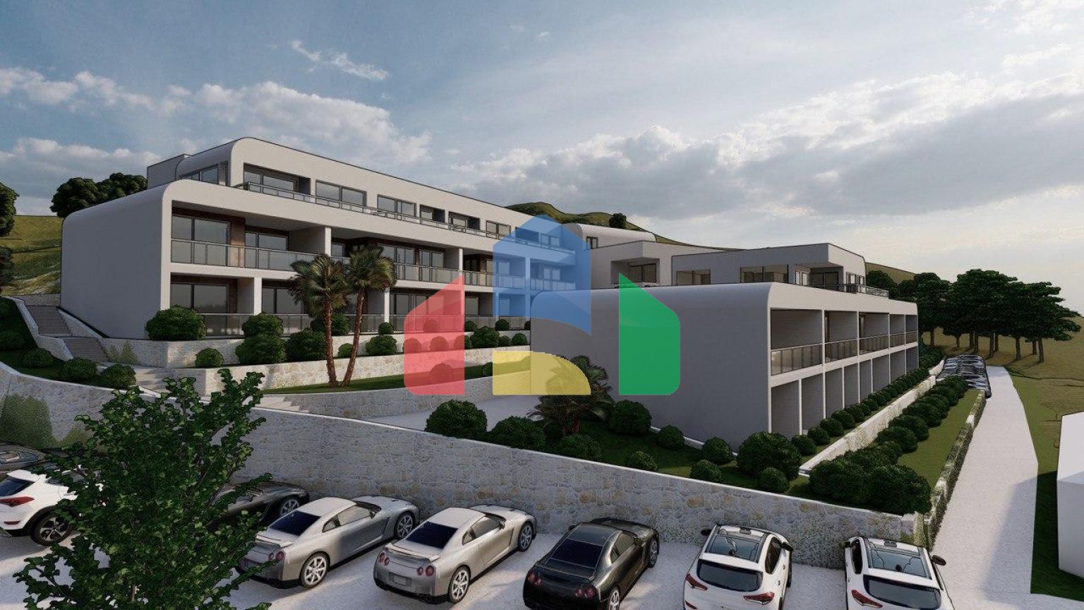 Студия у Адриатического моря в Черногории, Тиват.