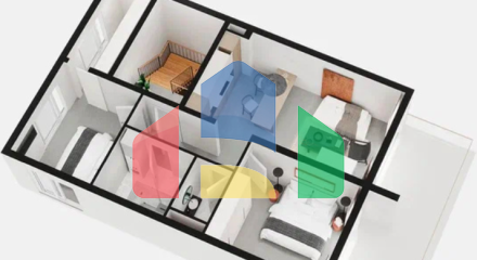 Просторная квартира с двумя спальнями, террасой и видом на море в Черногории, Тиват