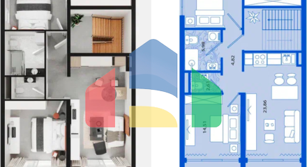 Просторная квартира с двумя спальнями, террасой и видом на море в Черногории, Тиват