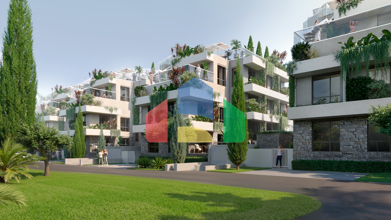 Квартира с 2 спальнями и собственным садом в центре Тивата