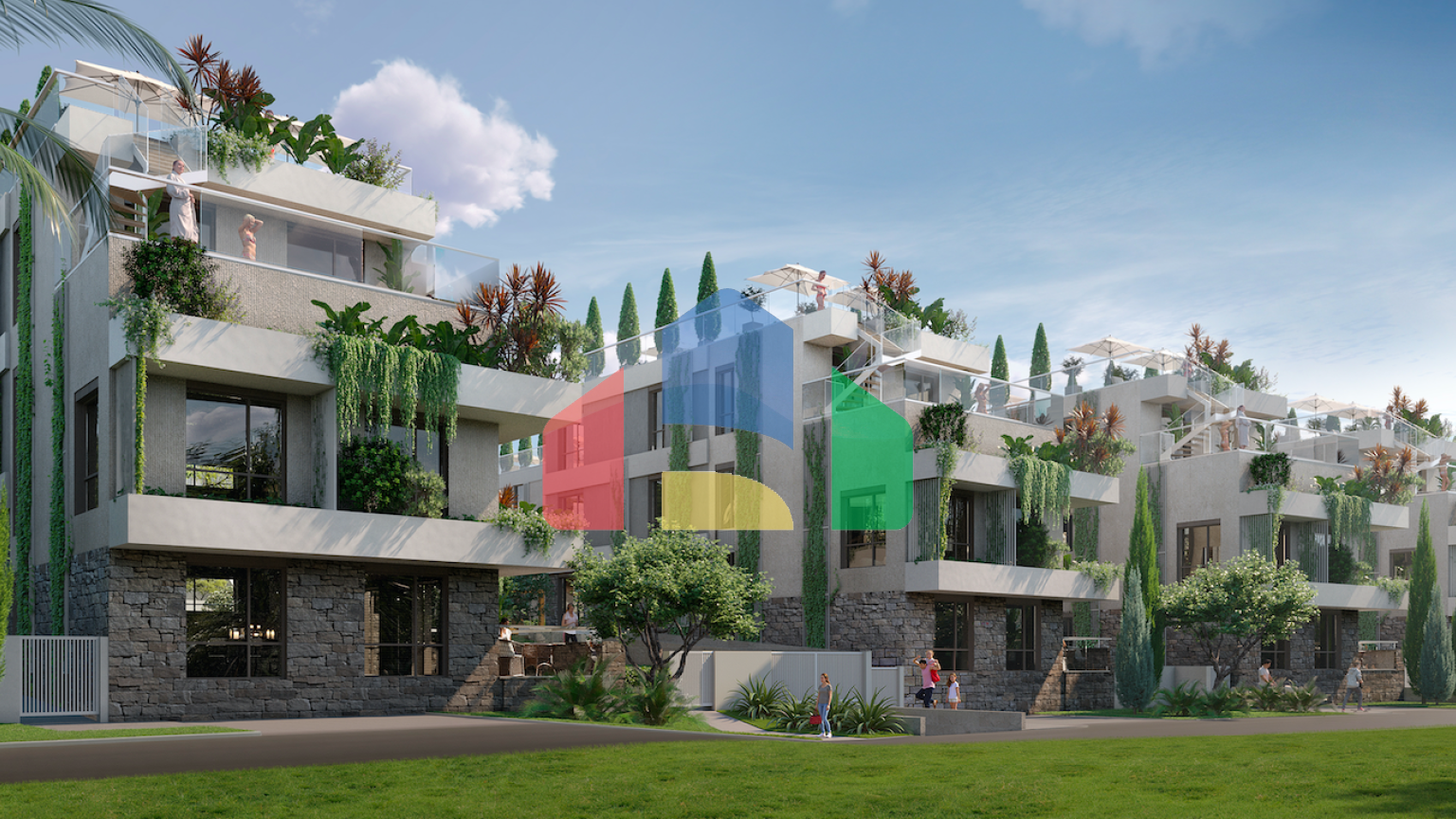 Квартира с 2 спальнями и собственным садом в центре Тивата